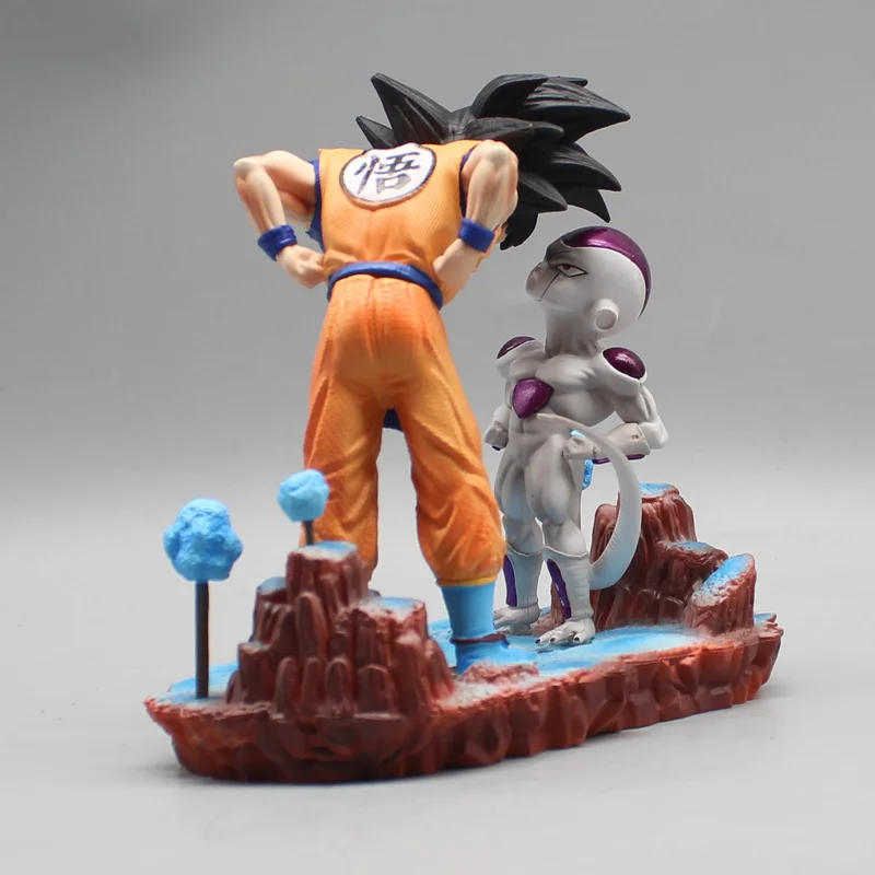 14.5cm Dragon Ball Goku And Frieza Glare At Each Other Anime Figure Model Statue Collection Desktop Decoration Ornament Toy Gift