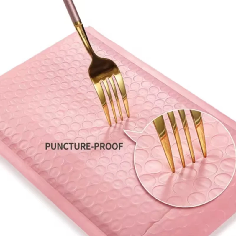 10Pcs Pink Opaque Bubble Mailer Padded Envelope Self-sealing Packaging Bag Jewelry Gift Mailing Bag