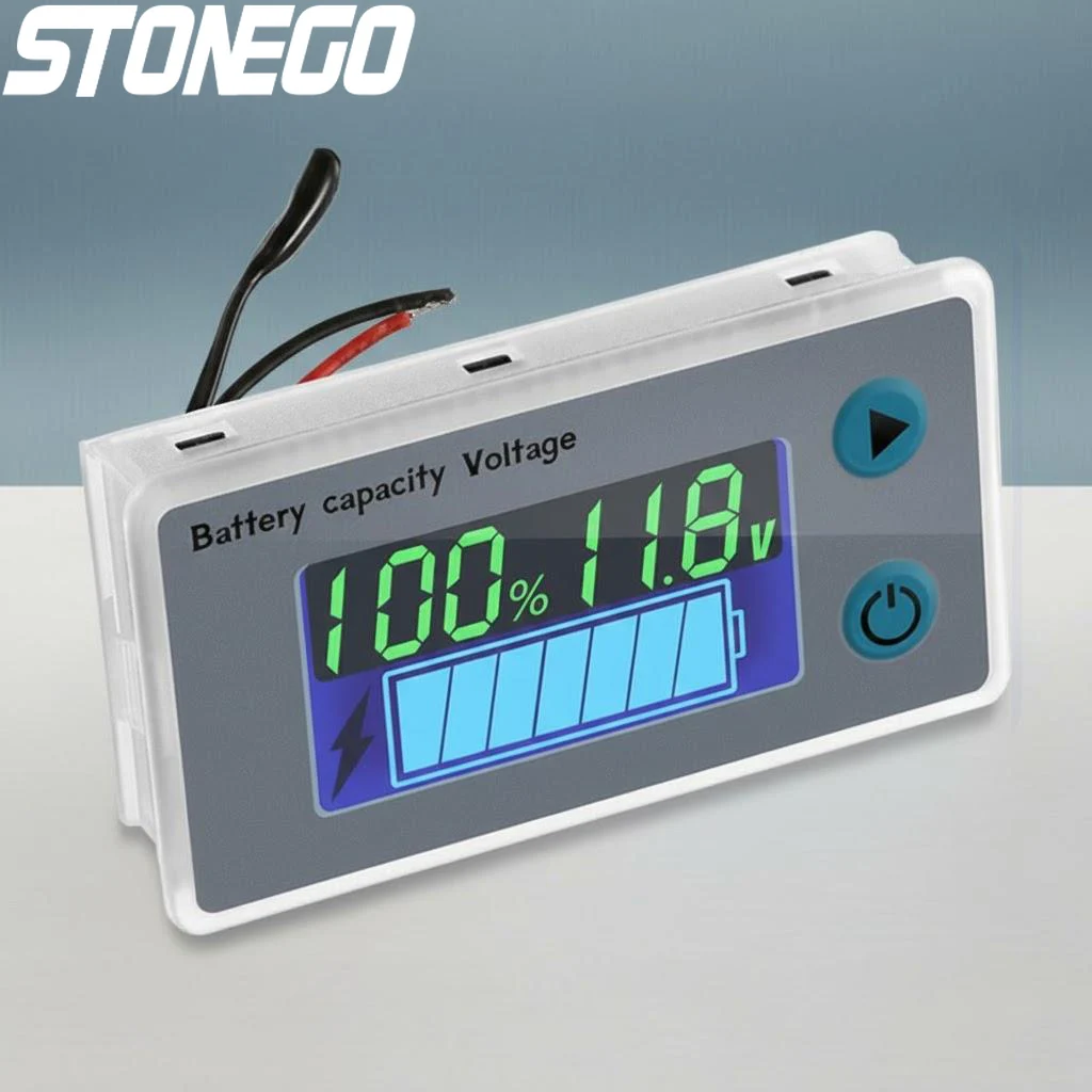 

Универсальный 10-100 В ЖК-индикатор емкости автомобильного аккумулятора, цифровой вольтметр, тестер напряжения, монитор