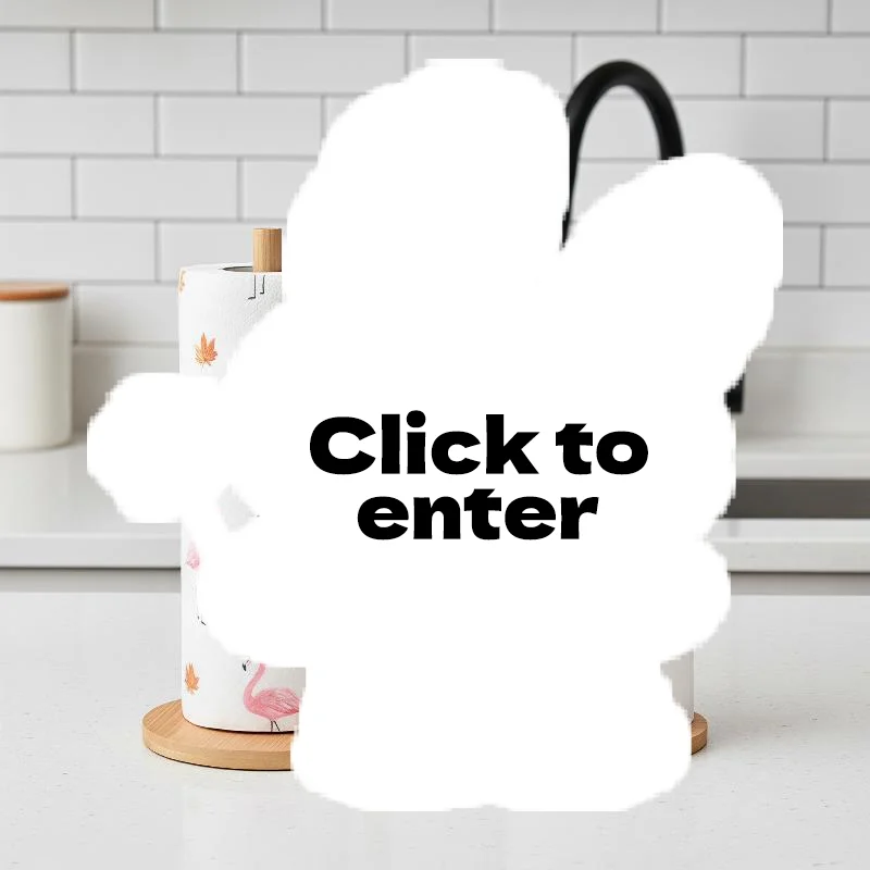 Vertical Wood Tissue Stand Rack Durable Anti-Skid with Storage Hook for Kitchen Bathroom Apartment