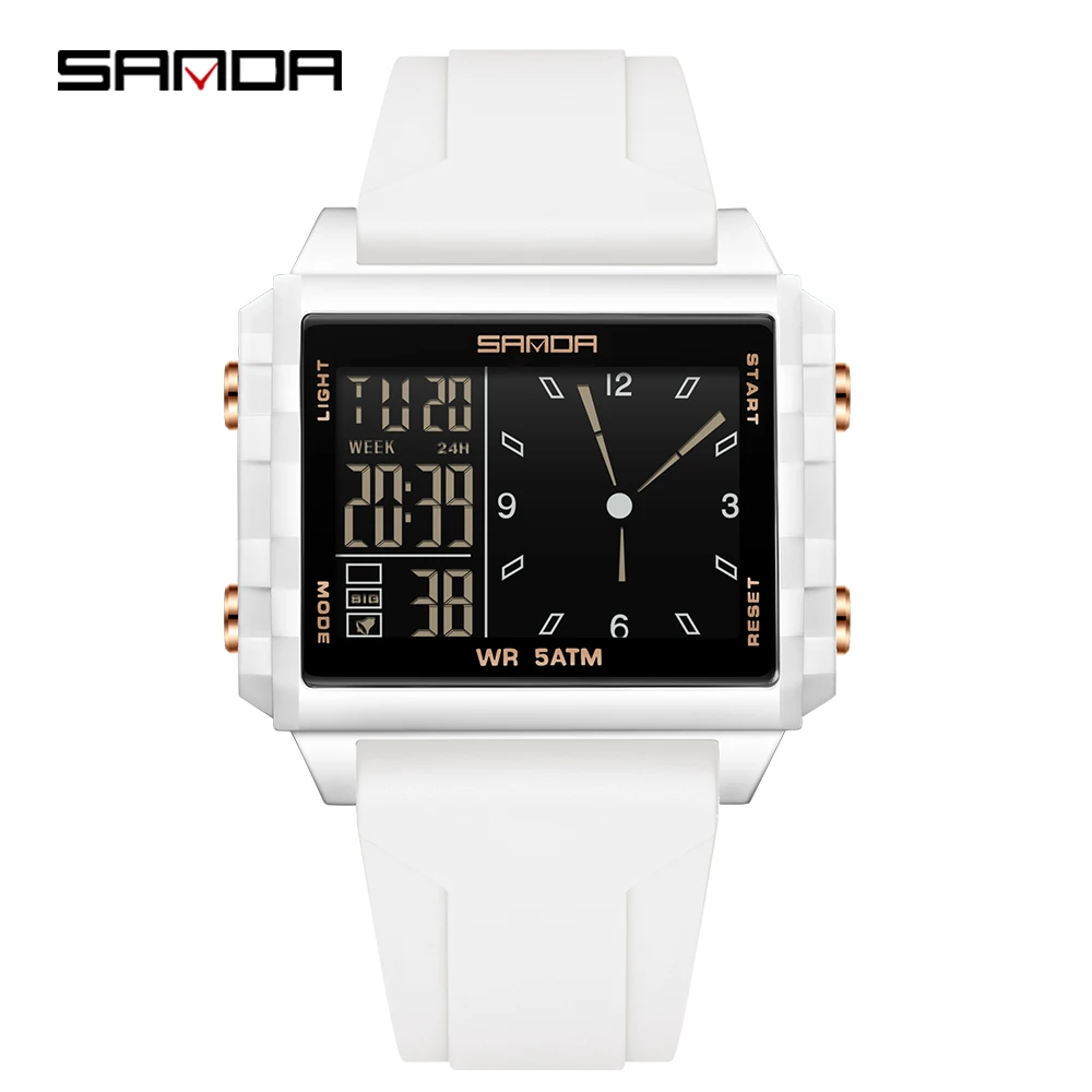 Men's Luminous Calendar Waterproof Digital Wristwatch