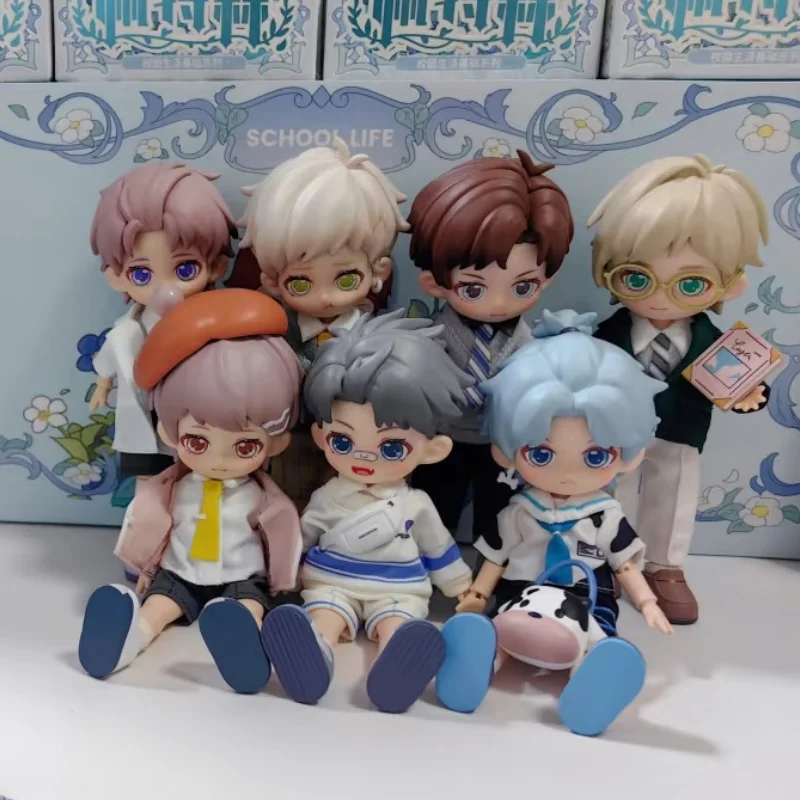 

New PEETSOON Male Classmate Series Blind Box 1/12 Bjd Obtisu Dolls Cute Action Anime Figure Desktop Home Collection Girls Gifts