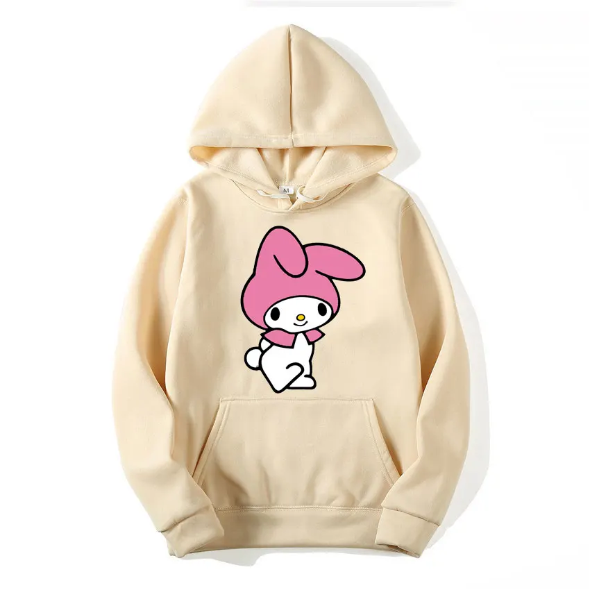 My Melody Cartoon Anime Women Pullover Tops Spring Autumn Men Hoodie 2024 New Fashion Pink Sports Couple Sweatshirt Clothes