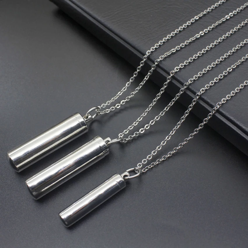 Fashion Titanium Steel Pendant Perfume Bottle Detachable Stainless Steel Pendant Personality Couple Jewelry Hot Sale