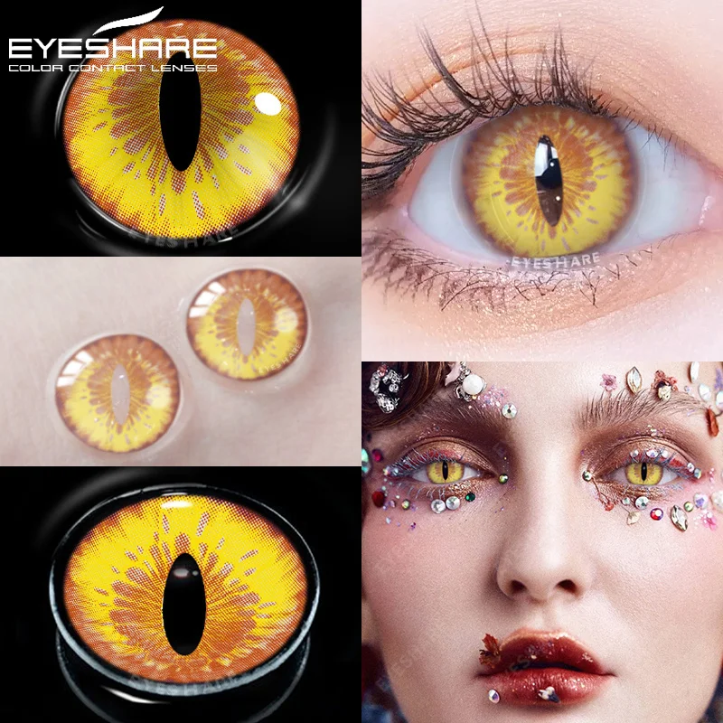 EYESHARE Color Contact Lenses 1Pair Colorful Contact Lenses for Eyes Anime Cosplay Contact Eye Lenses Halloween Color Eye Lenses