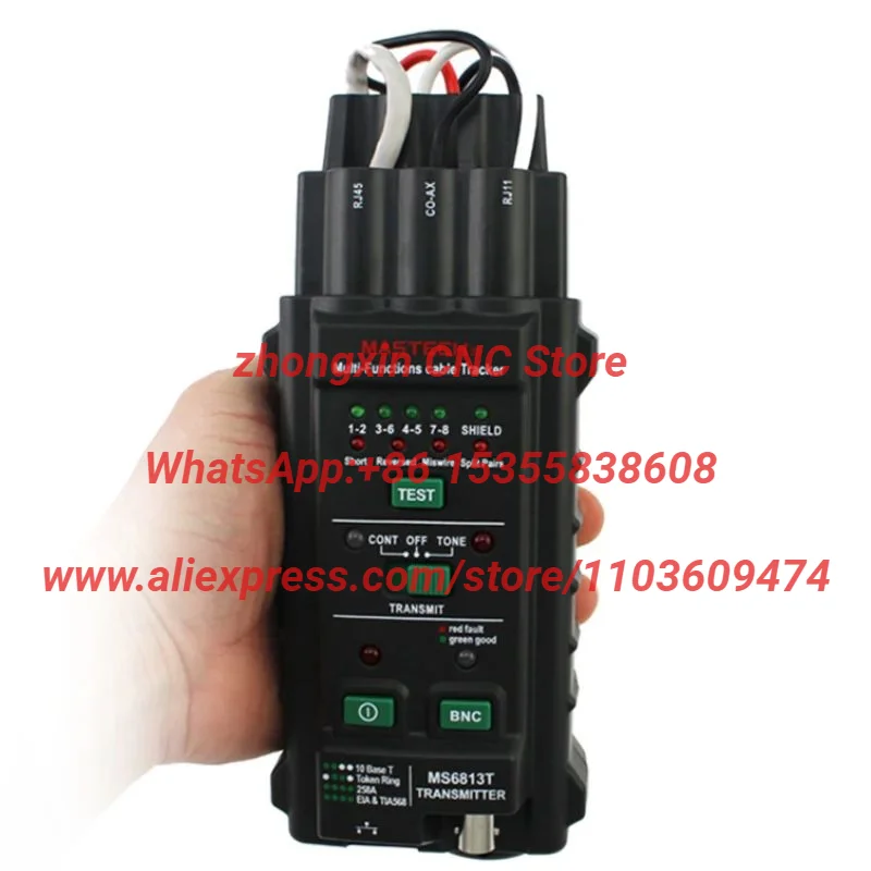MASTECH MS6813 Network Cable Telephone Line Tester Detector Transmitter RJ45