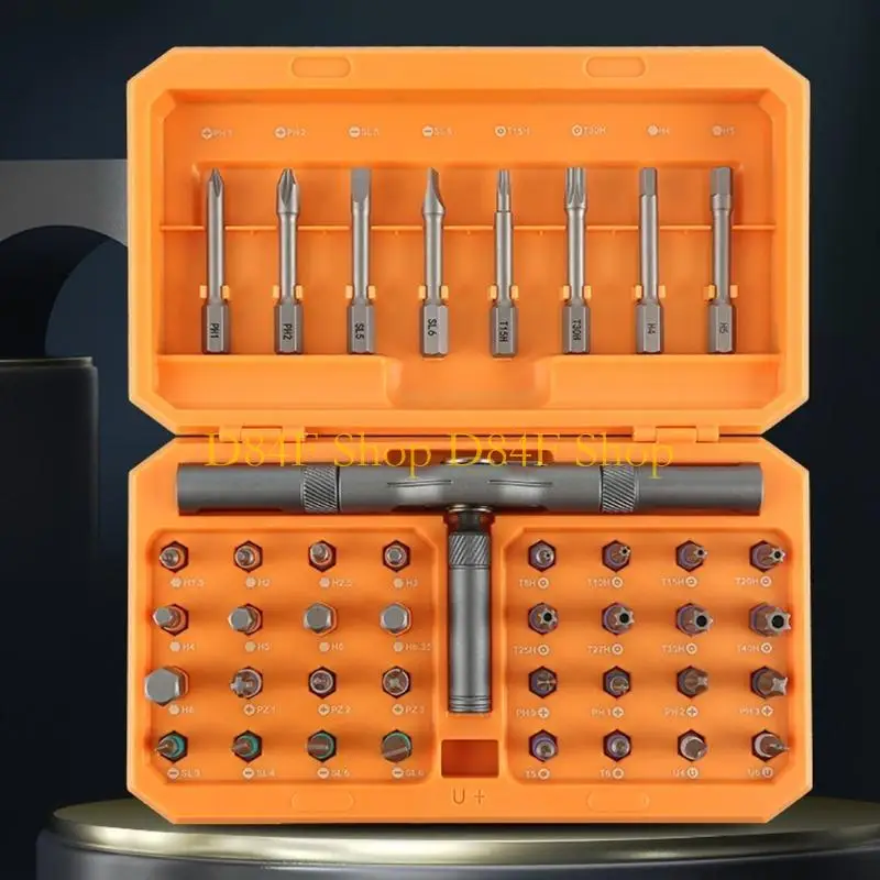 D84F 42 in 1 cacciavite precisione del cacciavite a cricchetto magnetico Impostazione della riparazione del bit