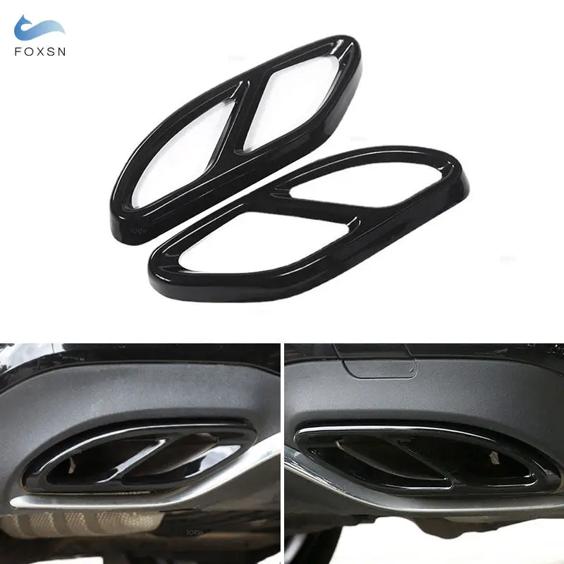 Car Tail Muffler Exhaust Pipe Output Cover For Mercedes Benz A B C E GLC GLE GLS Class C207 W205 W176 W212 W213 X253 W166 X166