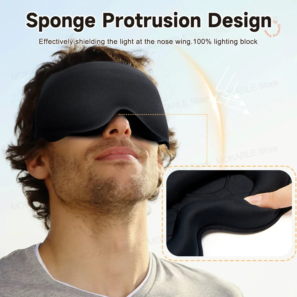 3D Sleeping Mask Block Out Light Sleep Mask For Eyes Soft Sleeping Aid Eye Mask for Travel Eyeshade Night Breathable Slaapmasker