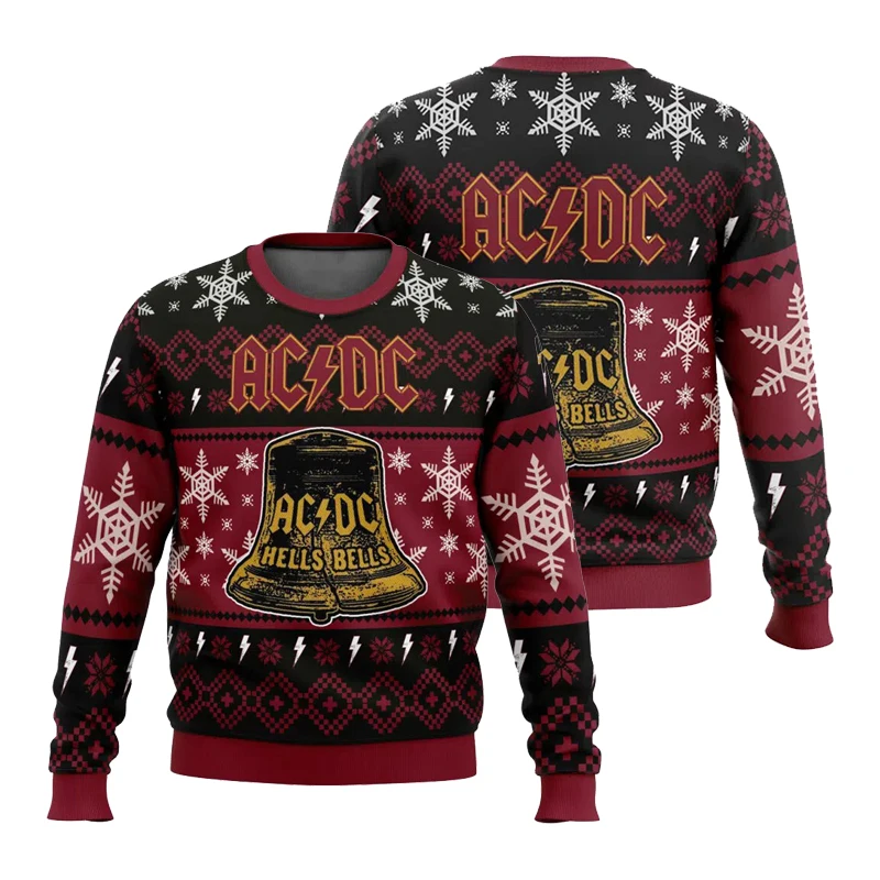 المرأة الشتاء القبيح عيد الميلاد الجولة الرقبة البلوز التيار المتناوب/تيار مستمر الجحيم أجراس مطبوعة موضة الشارع الشهير المتضخم هوديي الملابس الشتوية