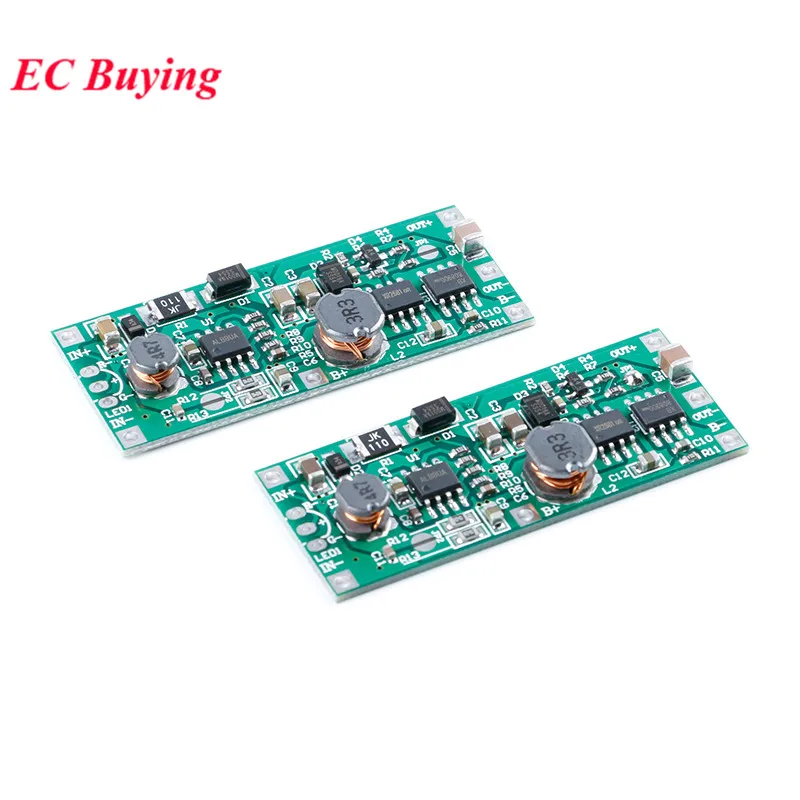 2Pcs/1pc UPS Uninterruptible Charging Board DC5V-12V to 9V/12V 1A UPS Voltage Converter Power Control for 18650 Lithium Battery image 3