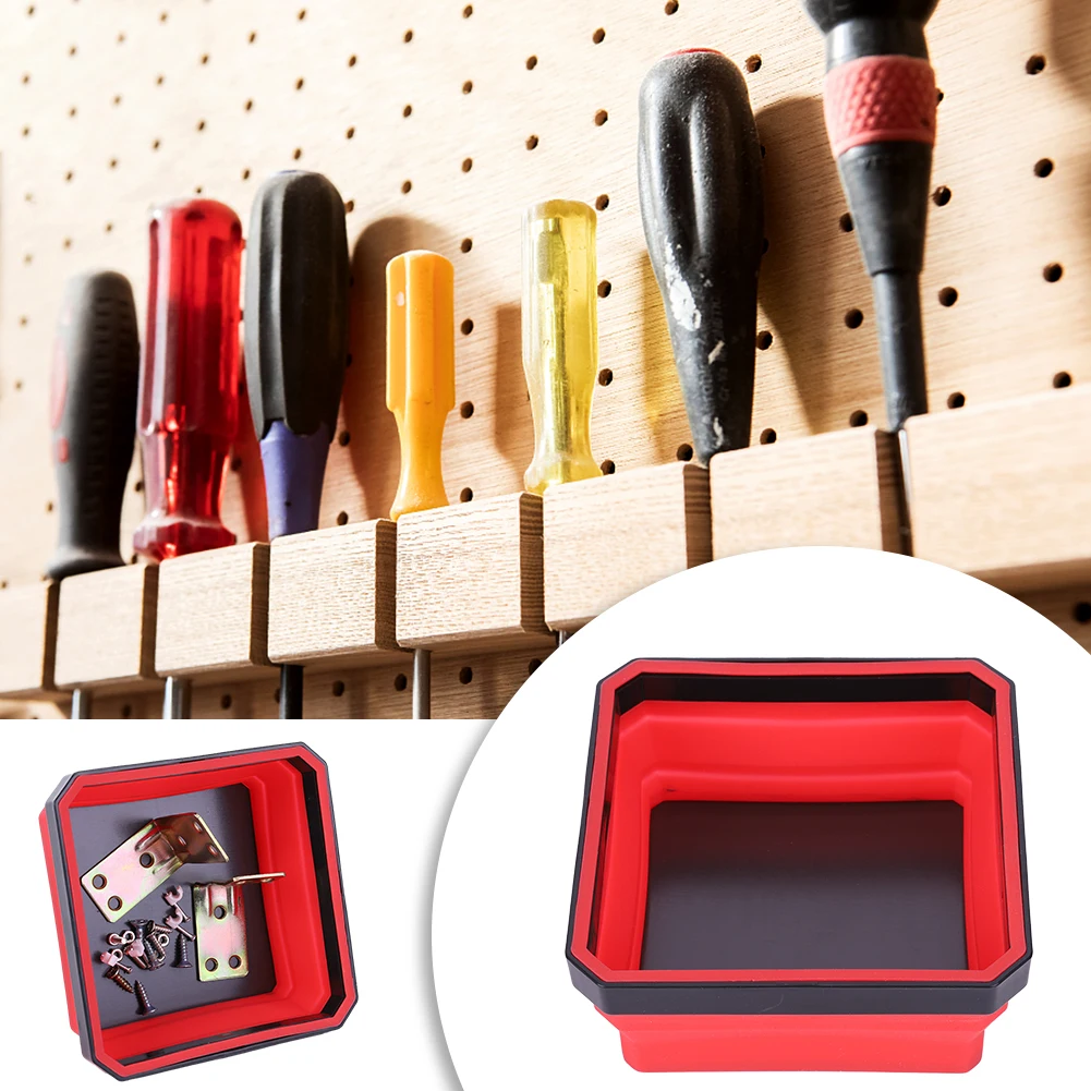 4.53 In Magnetic Screw Tray Multicolor Magnetic Parts Tray Storage Plate Box Tray for Screw Bolts for Nut Washers Pins