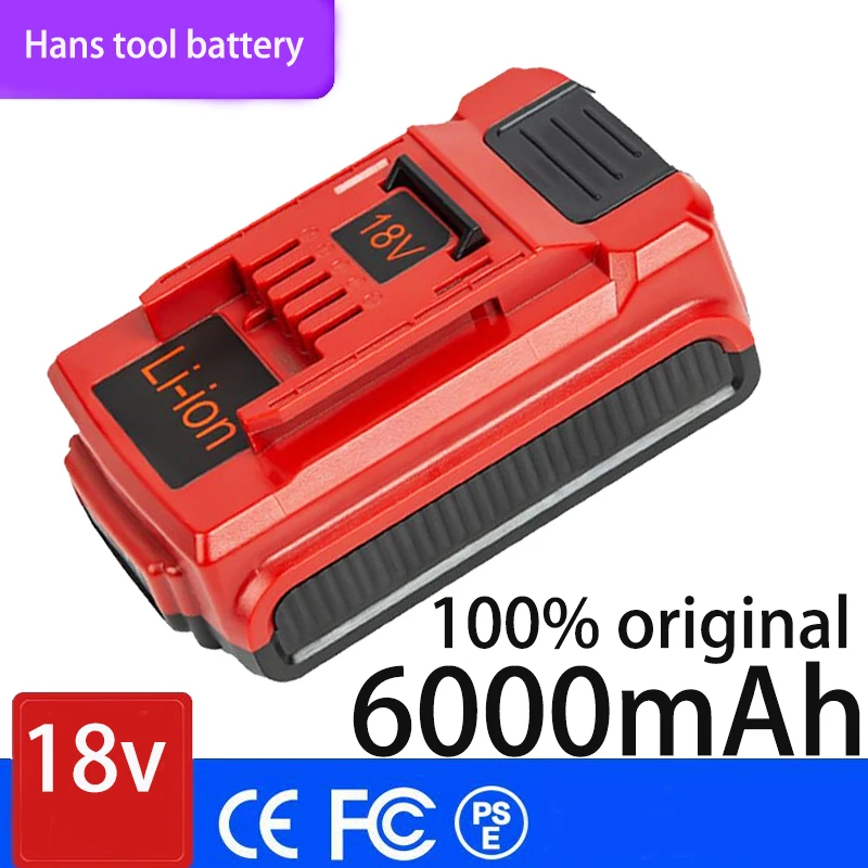 

Hans 18v Lithium Battery 6000mAh Suitable for Electric Drills, Hammers, Impact Pistol Drills, and Electric Screwdrivers