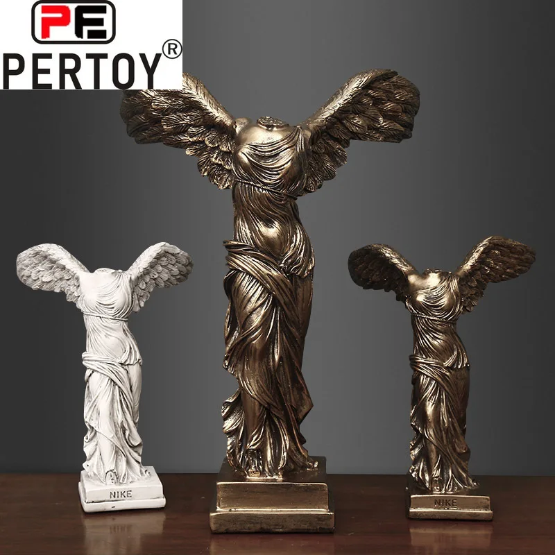 Copper Statue Winged Nike Victory Of Samothrace Greek Goddess Handmade Statue Sculpture Beautiful Woman Success Statue