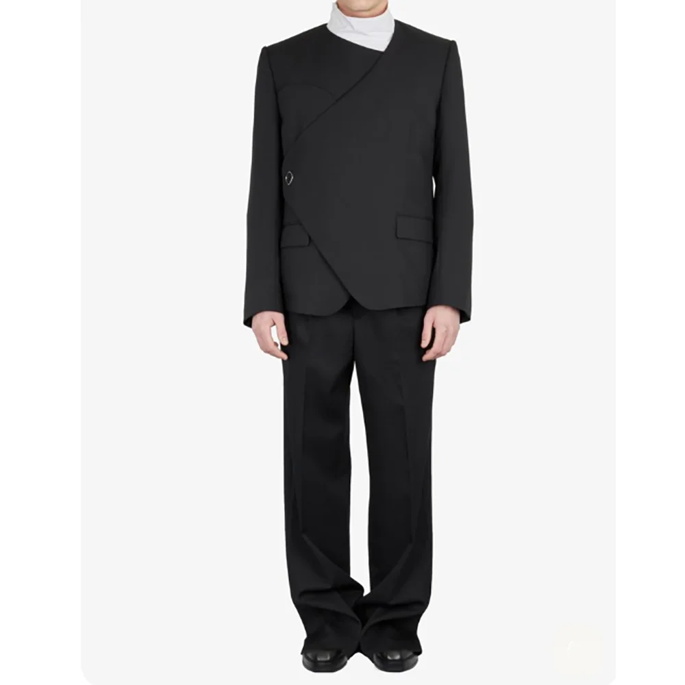 

Classic Black Men's Suits Blazer Pants Men 2 Piecs Suit Set High Quality Chic Dinner Party Male Clothing