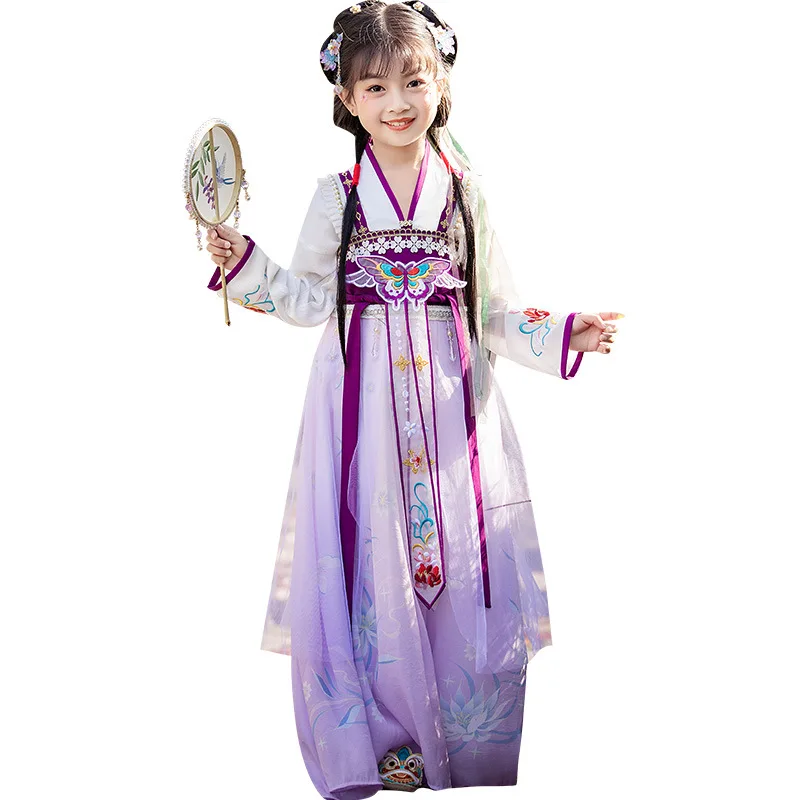 Hanfu Han Element Ancient Chinese Style Ming Dynasty Improvement Traditional Clothing Girls Asian Dress Girl Gules Coat Skirt