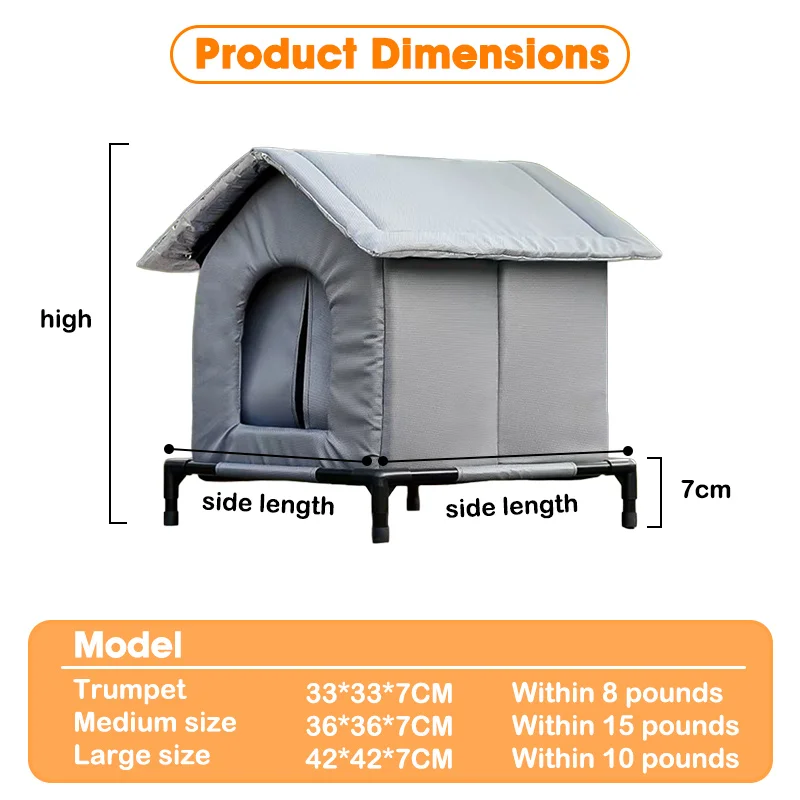 Waterproof Stray Cat House Outdoor Thickened Cat Nest Washable Foldable Pet Shelter Winter Warmth Pet House For Small Pet Supply view 6