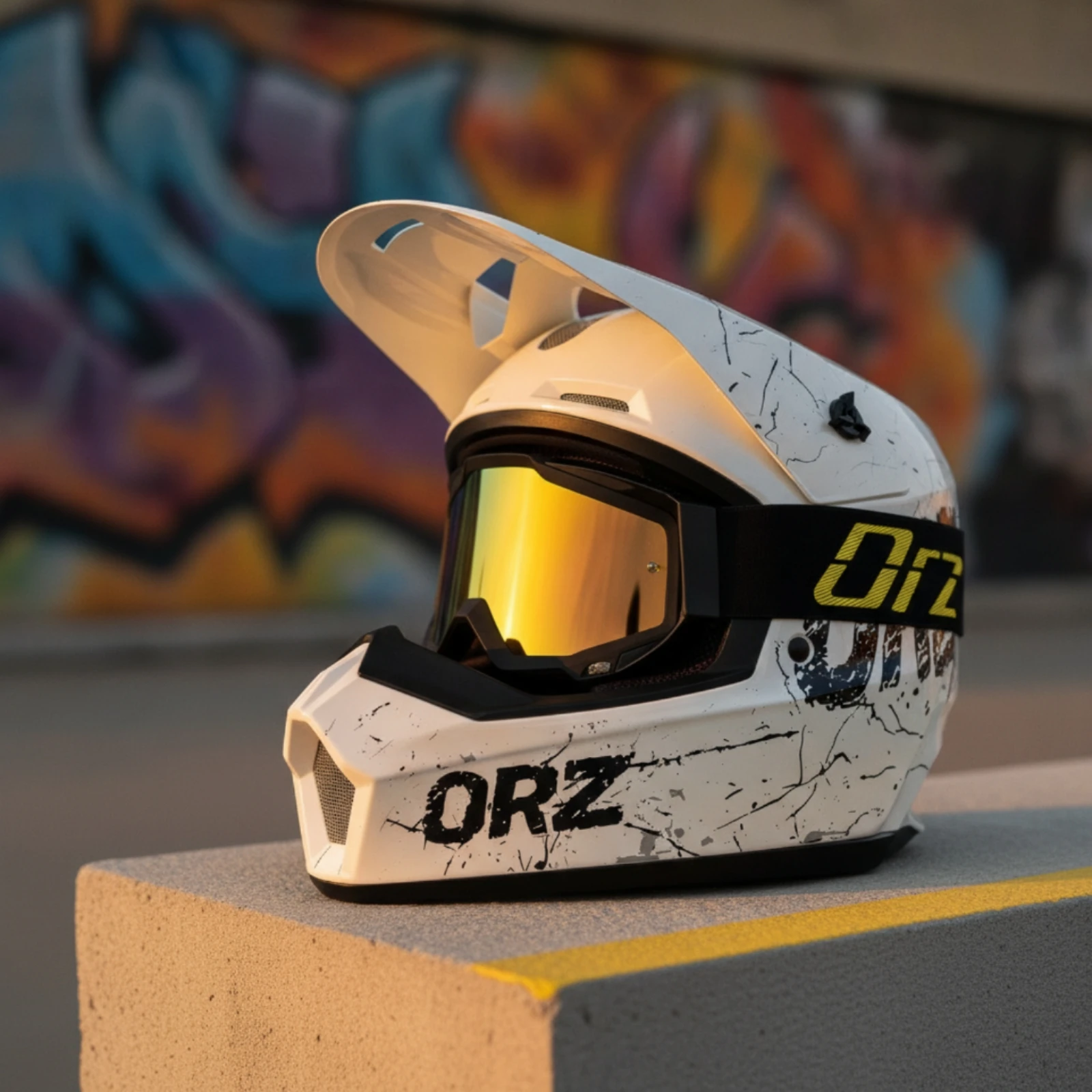 Motocross Helmet with Goggles Multi-Ventilated Dirt Bike Helmet with Goggles Lightweight Adjustable for Riders, Downhill Biking