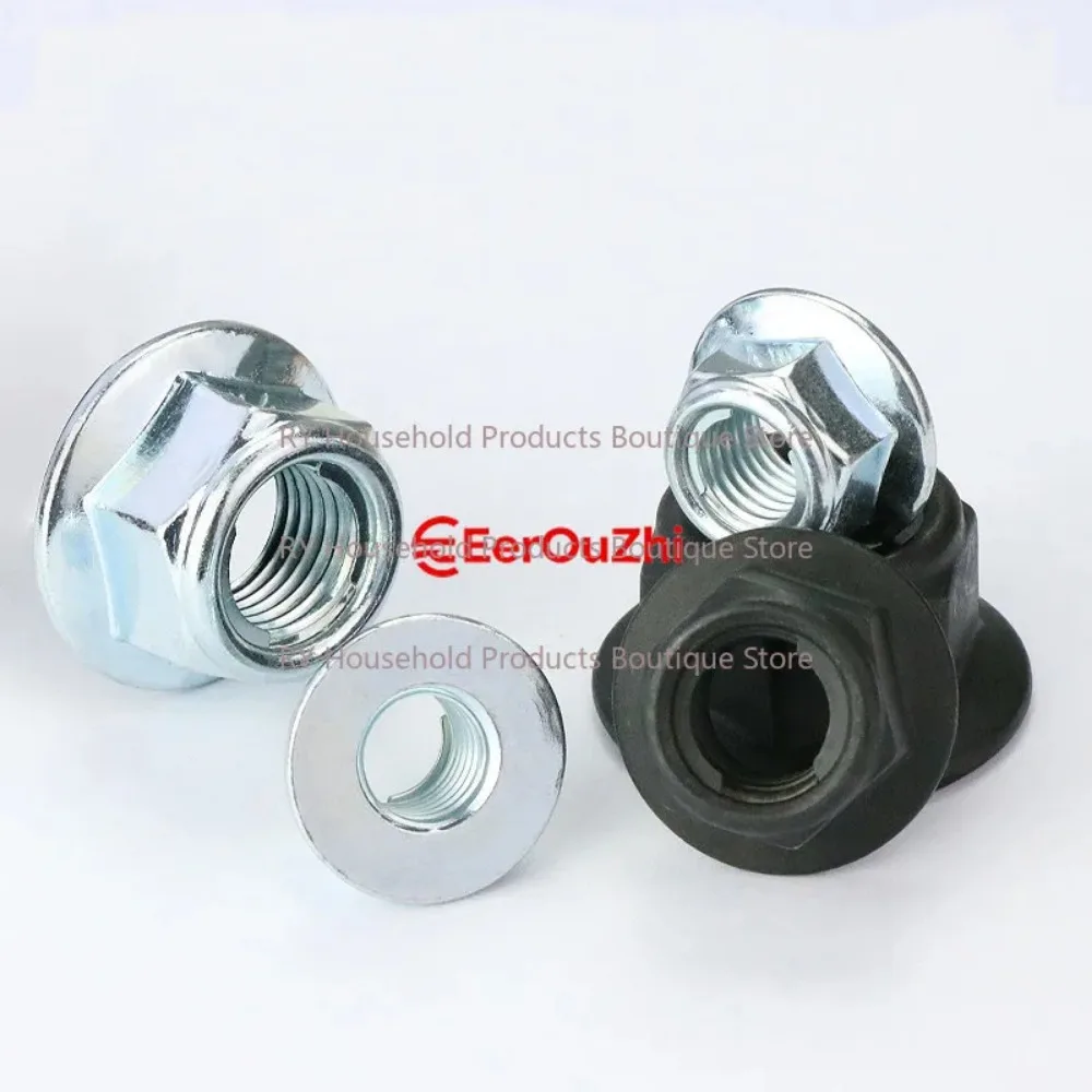 Two or Three-wheeled Scooter Front, Middle and Rear Axle Flange Nut Screw, Thin Screw Buckle Nut M8m10m12m14m16 * 1.5