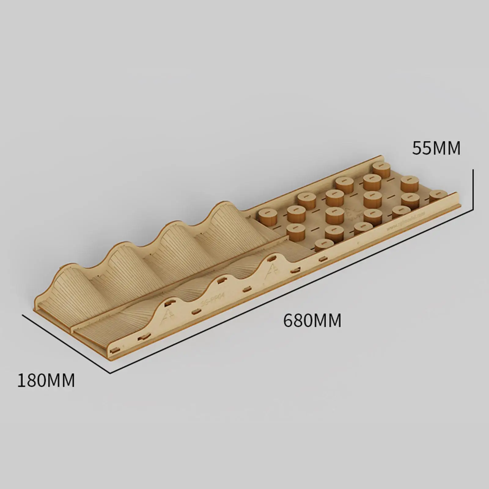 RC Ponte Ostacolo Simulazione realistica in legno Arrampicata Desktop Arrampicata Veicolo Prop per 1/18, 1/24 RC Crawler Modello Veicoli