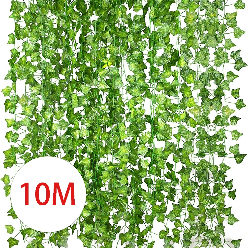 2/4/8/10M sztuczne liście bluszczu girlanda wiszące winorośle sztuczne rośliny zieleń zewnętrzna dekoracje ścienne festiwal ogród dekoracje domowe na imprezę