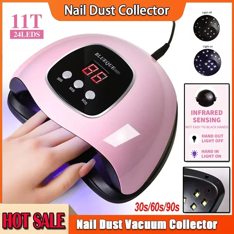 

Профессиональная УФ-сушилка для ногтей 24 светодиодная УФ-лампа для маникюра для домашнего использования с USB-кабелем - быстросохнущая лампа для ногтей для лака Varni