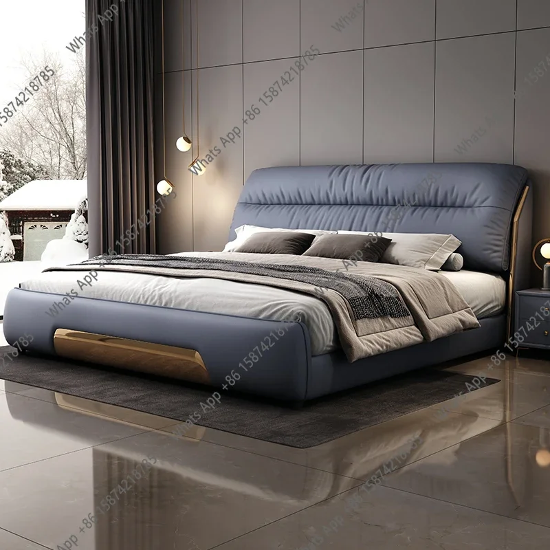 

68A Double Bed Deluxe Bedroom Girls Fully Safe Marriag Modern Furniture Sleeping Platform Space Saving Wooden Bed King Size