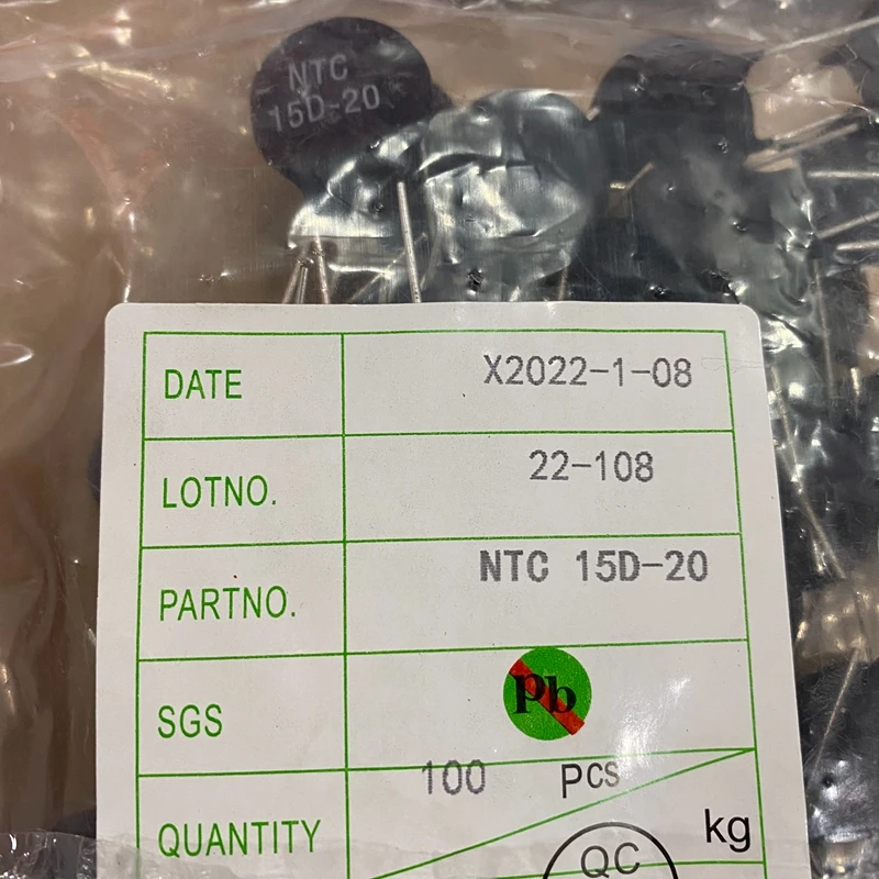 10PCS-50PCS  NTC-10D20  NTC-15D20 DIP2 NTC thermistor negative temperature coefficient