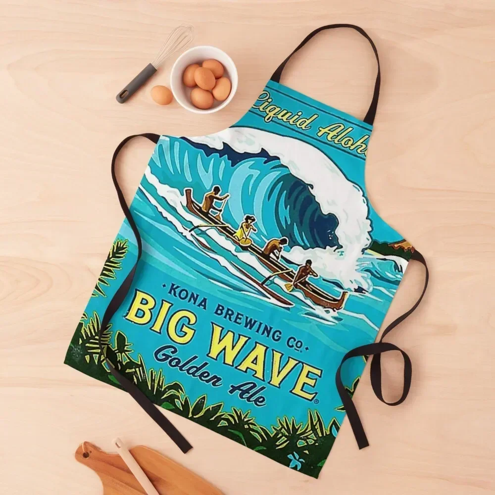 

Big Wave Apron chef for man Women Kitchen All For Kitchen And Home Hairdressing Apron