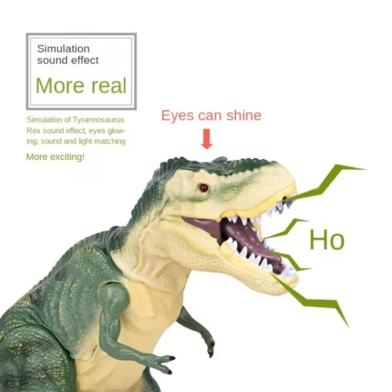 Elektryczny zdalnie sterowany dinozaur tyranozaur Rex Triceratops symulacja elektryczna zabawki zwierzątka z otwartymi oczy LED i ustami