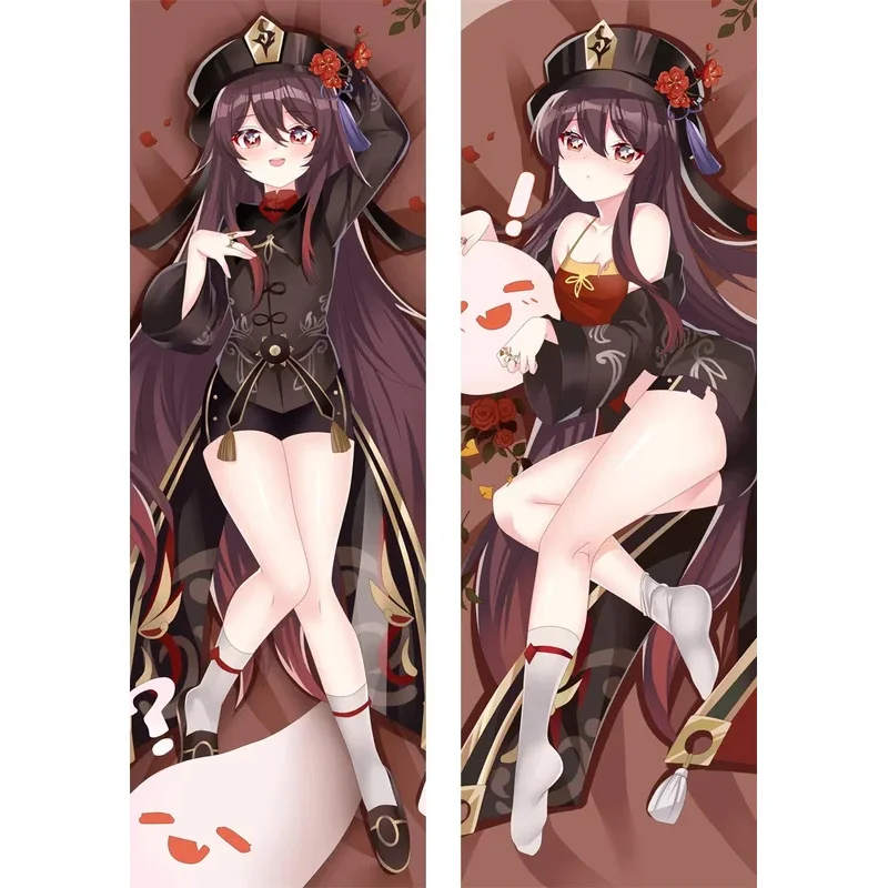 2WAY/WT Genshin Impact Hutao Dakimakura Pillowcase Body Hugging Cushion Cover Anime Game Doulble Side Printed Otaku Pillow Case