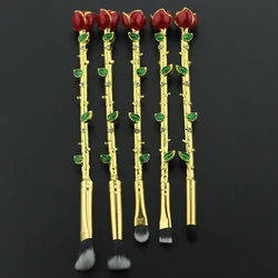 5pcs/set Disney Anime Movie Beauty and the Beast Makeup Brushes Cosplay Prop for Women Girls Fashion Brushes Birthday Gifts