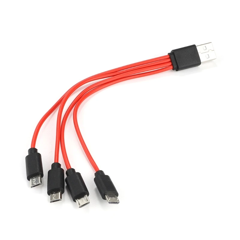 Micro USB Splitter Cable Multi Charging Cable 4 in 1 Micro USB Cable Adapter Data Sync Charging Cable for Phone