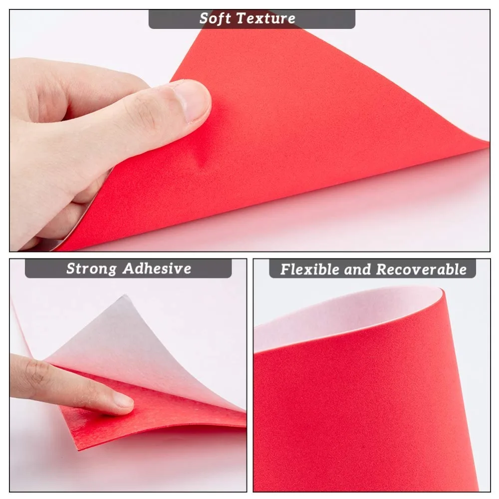 EVA Sheet Foam Paper with Adhesive Back Rectangle Red 30x21x0.1cm