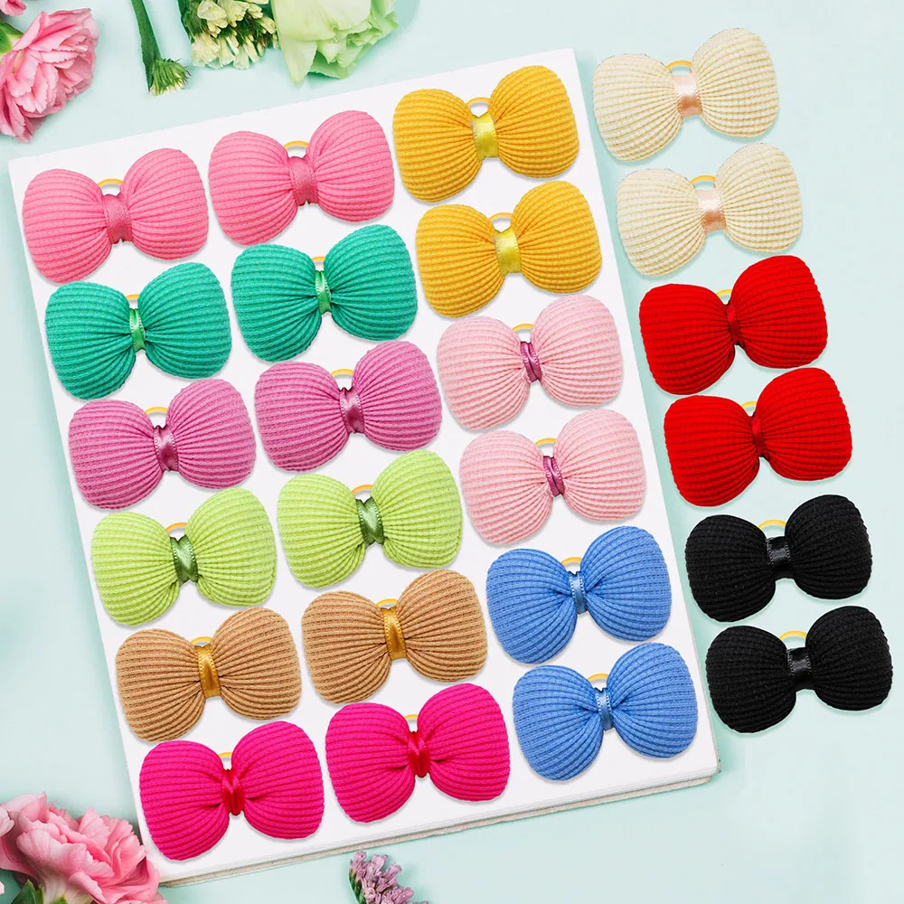 10PCS Candy Color Dog Bows Puppy Cat Sweet Style Hair Bowknot Decoration Fashion Dog Hair Dog Grooming Accessories