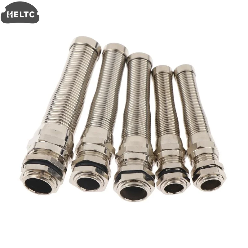 Nickel Plated Brass Electrical Cable Gland Waterproof Anti Bending Design for 3mm16mm Cable Entry Fixed Fitting