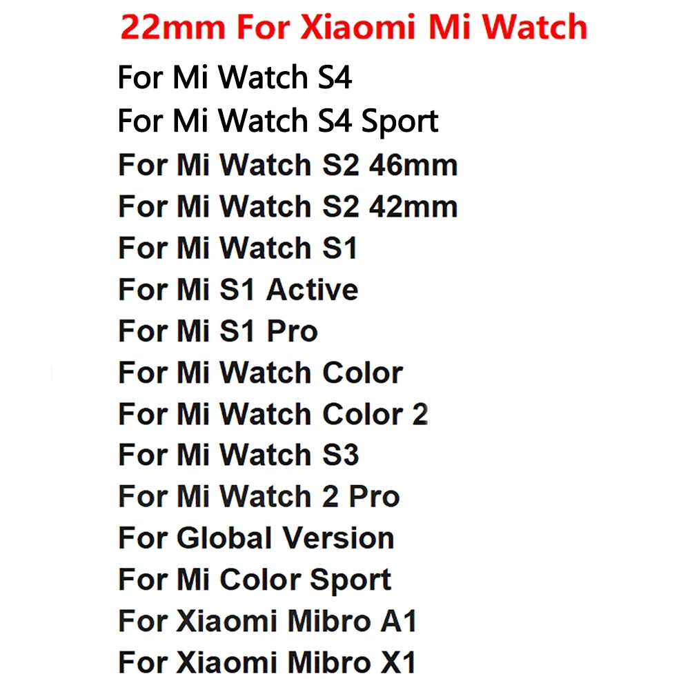Cinturino in Silicone da 22mm per Xiaomi Mi Watch S1 Pro Active Watch Band Belt per Xiaomi Watch Color 2 cinturino sportivo Correa