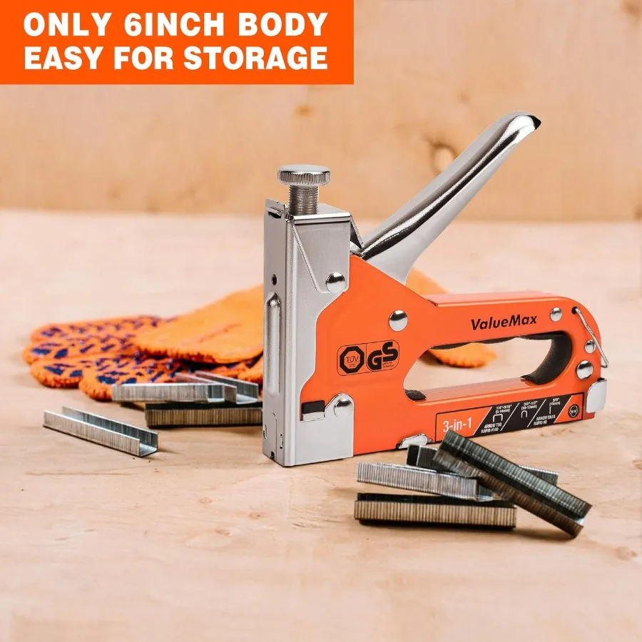 Pistola grapadora Manual 3 en 1 de alta resistencia con 3000 grapas, grapadora para tapicería, muebles de madera, alfombras, carpintería, tion de alambre DIY