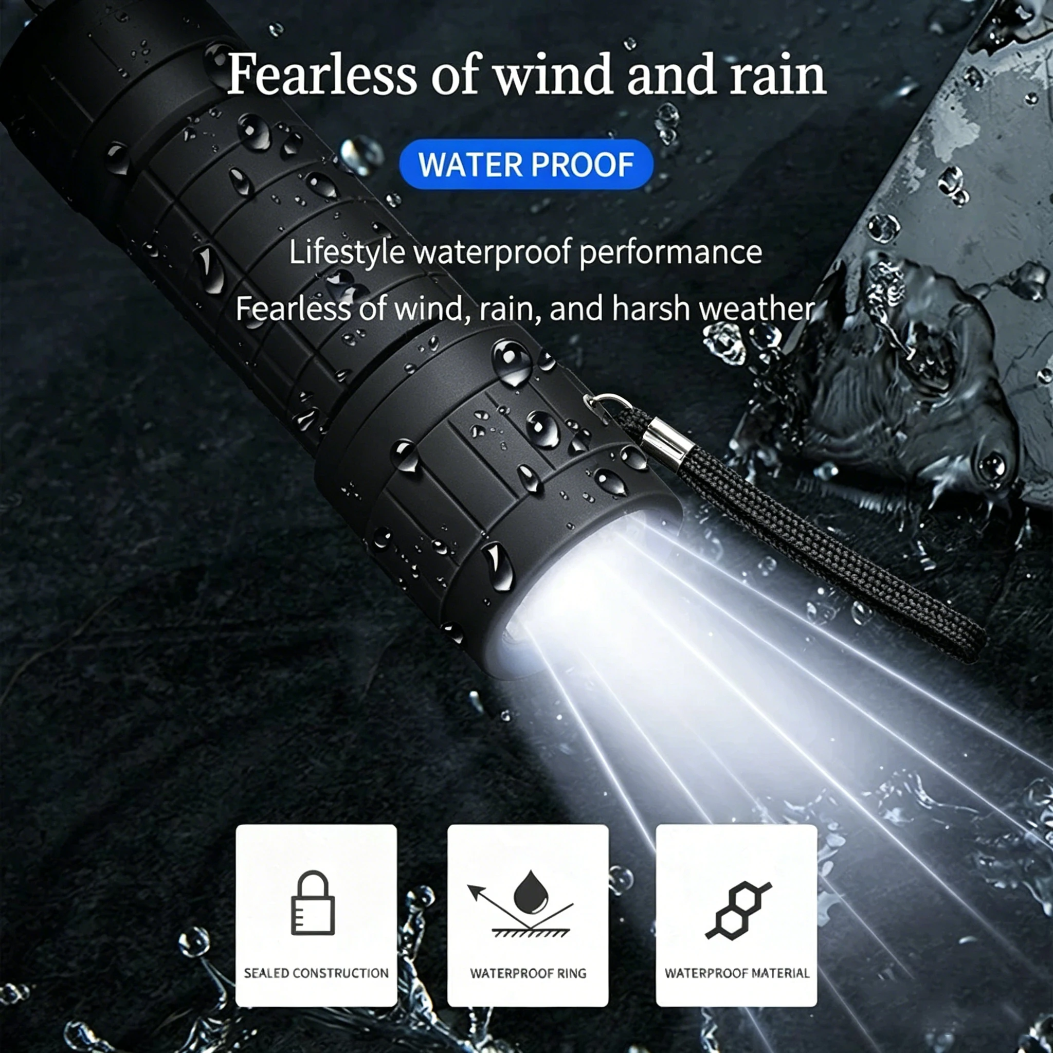 Picture 3: Mini Portable Flashlight Nine XPE LWD Lamp Beads Strong Lighting Using Fixed Focus Pocket Outdoor waterproof Emergency Torch
