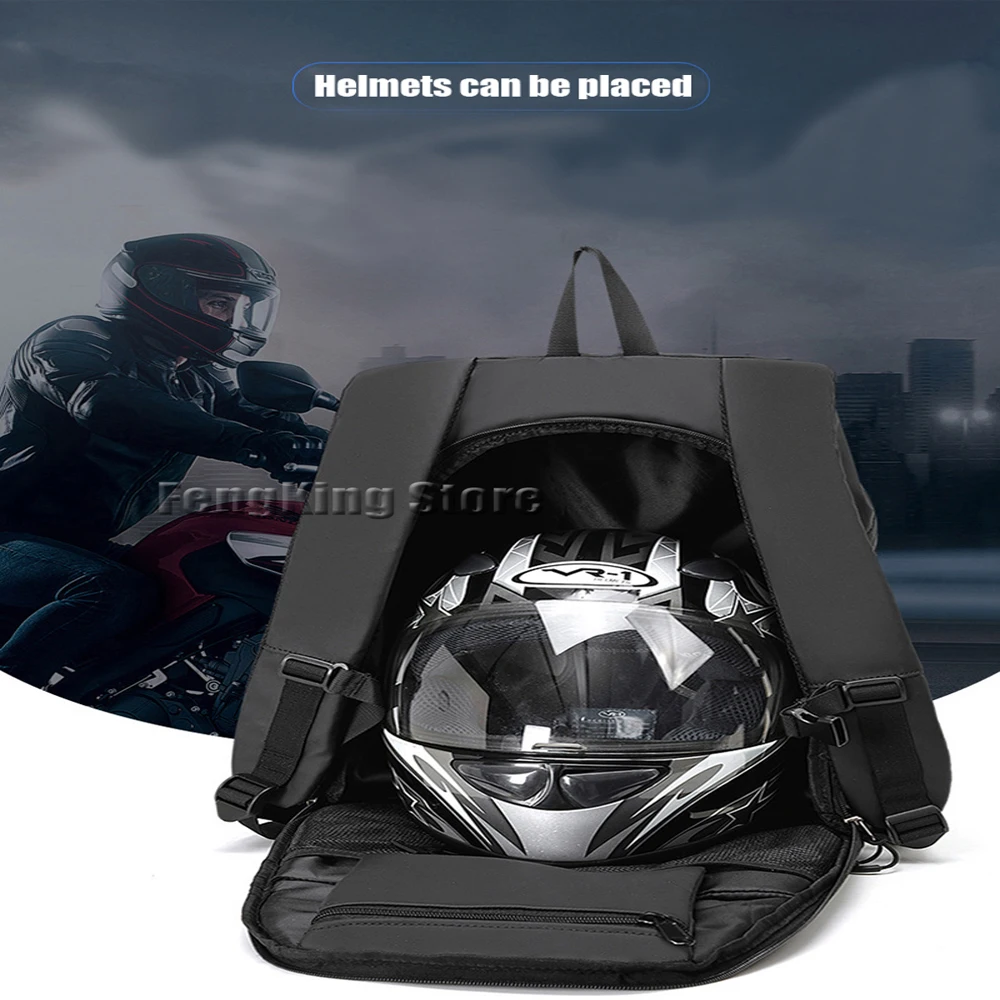 Knight backpack motorcycle helmet bag travel equipment waterproof and large capacity   For Kawasaki ER6N ER 6N ER-6N