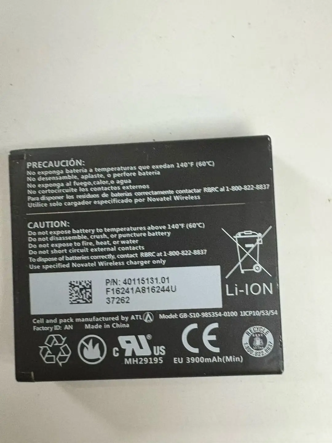 

Original New For VERIZON Jetpack 4G MiFi 6620L,6630L,6620,6630,4000mAh GB-S10-985354-0100 Battery