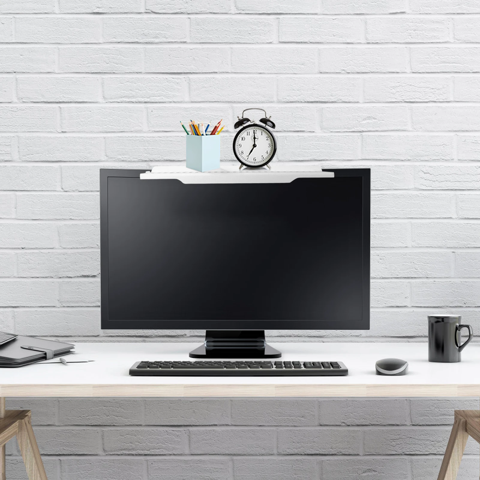 

Adjustable Computer Monitor Shelf Space-Saving Rack Anti-Slip Desktop Organizer For Router Remote Accessories Storage Stand