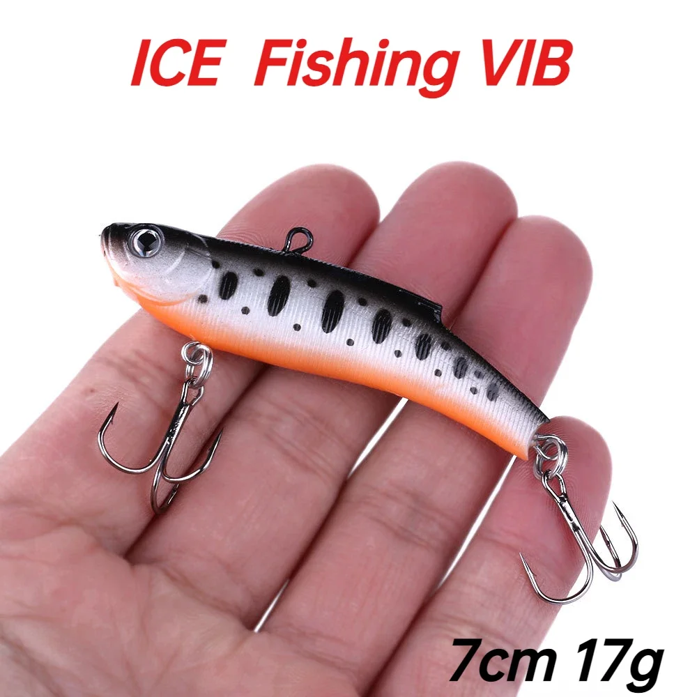 ICE Fishing Lures Bionic JIgging Hard Bait Blade VIB Rattlin Winter Swimbait Casting Lures Bass Trout Crappie Muskie Castfish