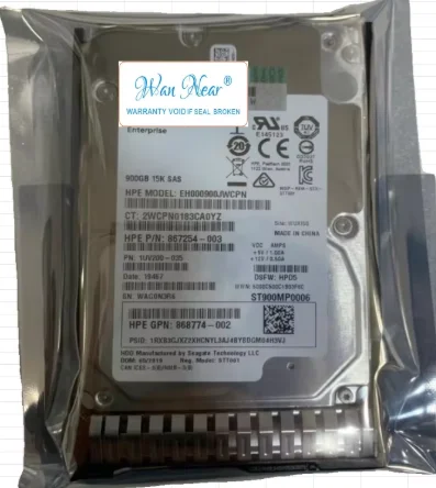 

Для серверного жесткого диска HP 870759-B21 870795-001 900G SAS 15K 12G 2.5 G9 G10 HDD 900 ГБ
