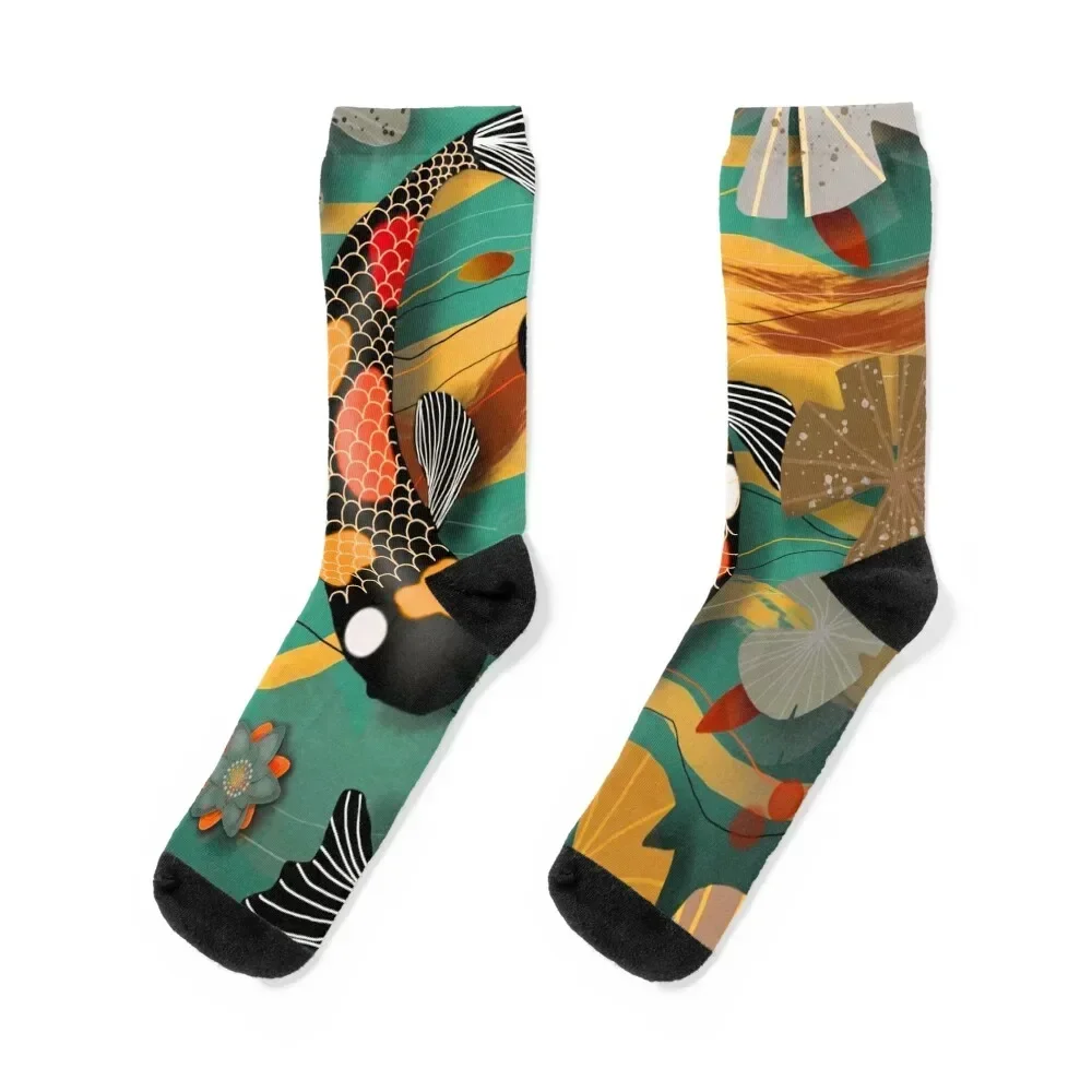 

Koi Watergarden Jade Socks gifts hiphop tennis designer brand Socks Female Men's Stockings essential Wholesale Socks Man Women's