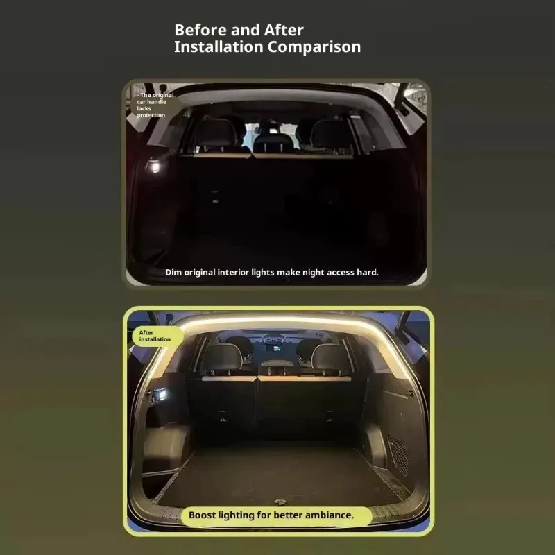 Wiring Free Automatic Sensing Car Trunk LED Light Strip High Brightness Ambient Interior Decoration for Tailgate 2m/4m