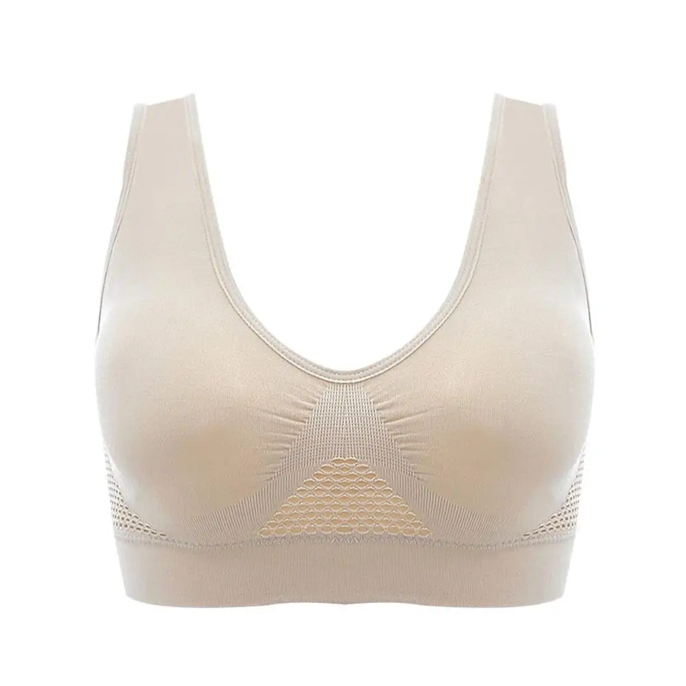 Seamless Women Yoga Vest Bra with Chest Pad Wire Free Solid Color Sports Bra for Gym Yoga Clothing image 4