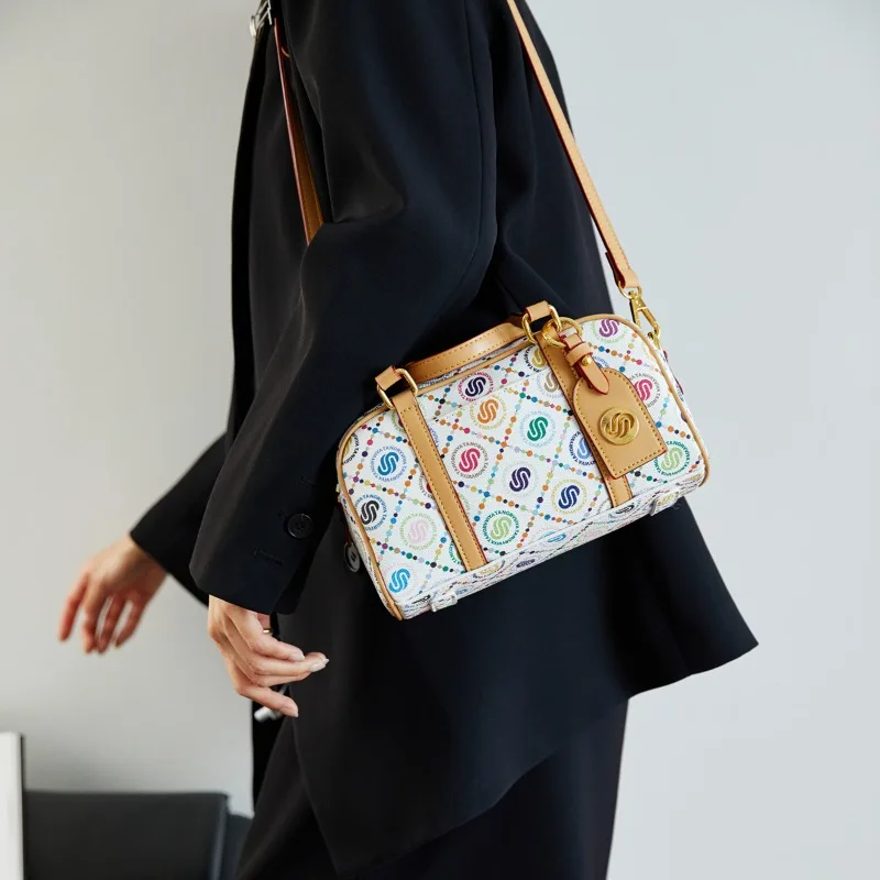 

High-Quality Women's Shoulder Bag With Genuine Leather By Luxury Brand Famous Designer Popular Classic Elegant