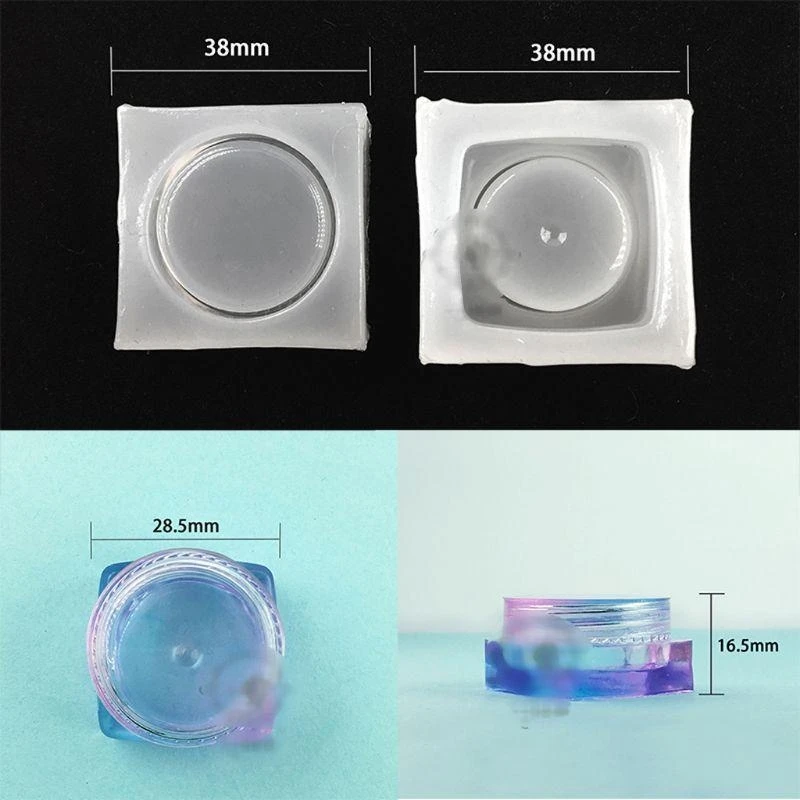 

J78F Resin Tray Mold Resin Round Storage Box Mold Serving Board Silicone Mold