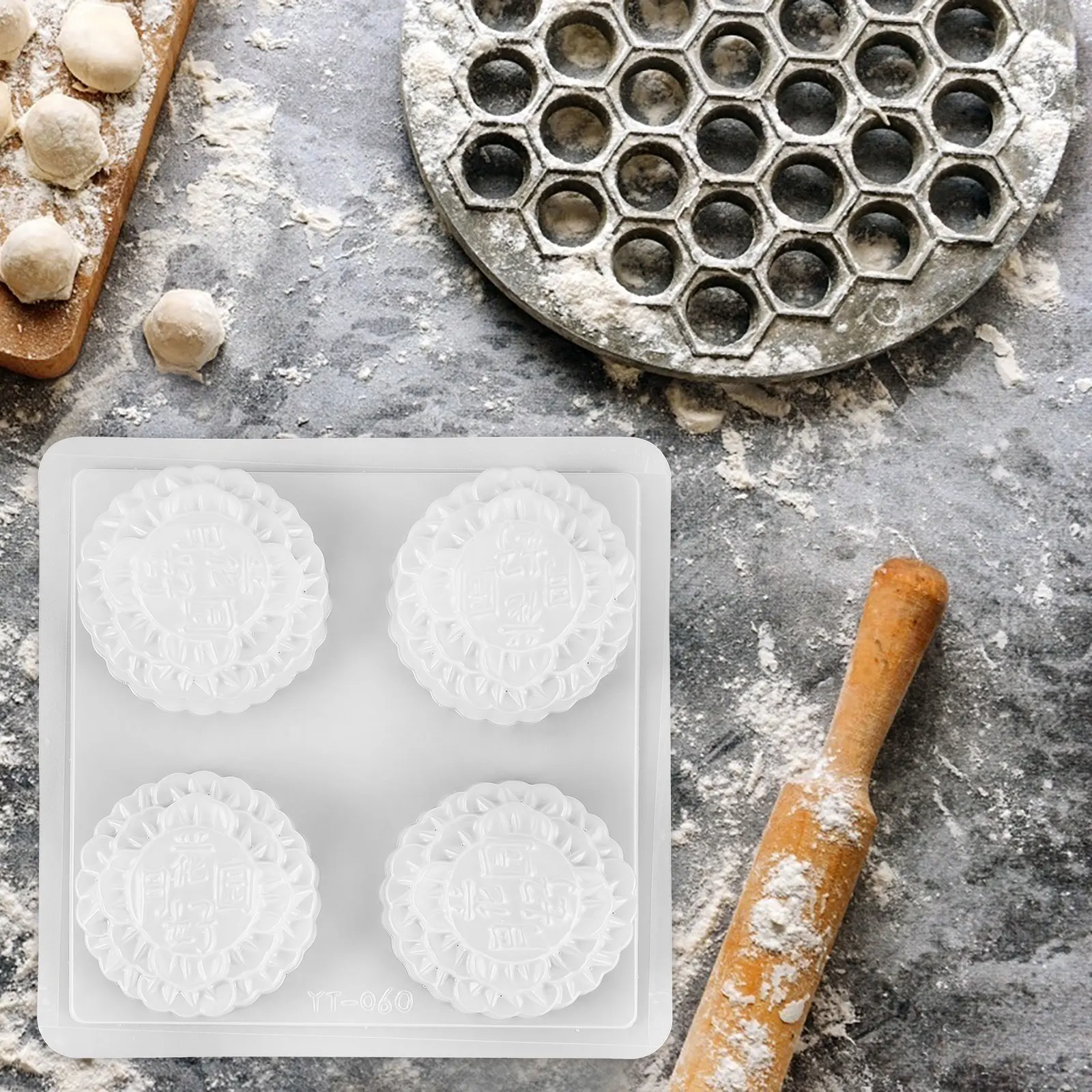 

8Pcs Premium Mooncake Mold Multi-Slot Chocolate Mold Household Baking Essentials